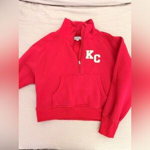 KC Women's Red Quarter-Zip Sweatshirt